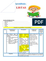 1° Sesión Día 1 Com Leemos Listas