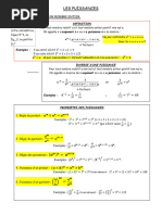 Cours Puissance D'un Nombre Entier