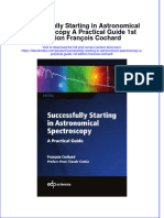 Successfully Starting in Astronomical Spectroscopy A Practical Guide 1St Edition Francois Cochard Online Ebook Texxtbook Full Chapter PDF