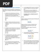 Ejercicio Numeros de Oxidación