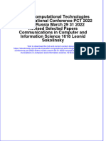 Download ebook Parallel Computational Technologies 16Th International Conference Pct 2022 Dubna Russia March 29 31 2022 Revised Selected Papers Communications In Computer And Information Science 1618 Leonid Sokolin online pdf all chapter docx epub 