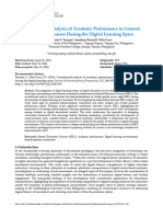 Correlational Analysis of Academic Performance in General Education Courses During The Digital Learning Space