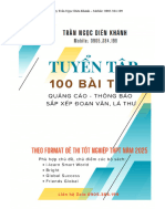 DEMO - TUYỂN TẬP 100 BÀI TẬP THPT FORM 2025