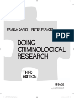 Davies e Francis. Doing Criminological Research