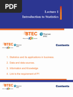 Lecture 1 Introduction To Statistics