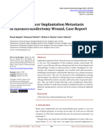 Colorectal Cancer Implantation Metastasis in Haemo