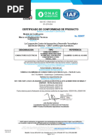 Certificado de Producto - Cable AC