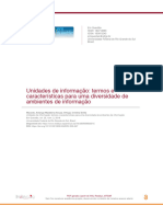 Unidades de Informação: Termos e Características para Uma Diversidade de Ambientes de Informação