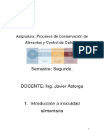 Introducción A Inocuidad Alimentaria