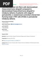 Injectable Platelet Rich Fibrin With Demineralized