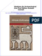 Full Ebook of African Civilizations An Archaeological Perspective First Edition Graham Connah Online PDF All Chapter