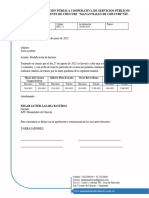 Comunicacion Horarios Operarios Aseo y Fontaneria