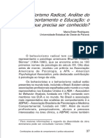 Behaviorismo Radical - Análise Do Comportamento e Educação - o Que Precisa Ser Conhecido - ARTIGO