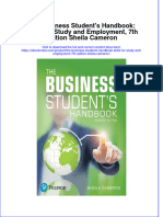 The Business Students Handbook Skills For Study and Employment 7Th Edition Sheila Cameron Online Ebook Texxtbook Full Chapter PDF