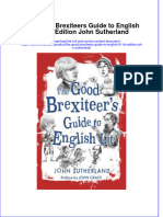 The Good Brexiteers Guide To English Lit 1St Edition John Sutherland Online Ebook Texxtbook Full Chapter PDF