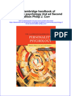 Ebook The Cambridge Handbook of Personality Psychology 2Nd Ed Second Edition Philip J Corr Online PDF All Chapter