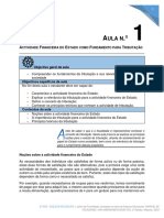 Aula 1 - Actividade Financeira Do Estado Como Fundamento para Tributaria