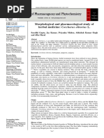 Morphological and Pharmacological Study of Herbal Medicine: Corchorus Olitorius L