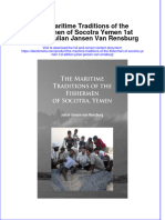 The Maritime Traditions of The Fishermen of Socotra Yemen 1St Edition Julian Jansen Van Rensburg Online Ebook Texxtbook Full Chapter PDF