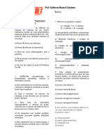 Lista de Exercícios - Propriedades Periódicas 1