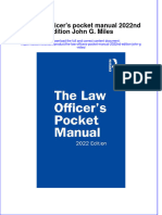 Ebook The Law Officers Pocket Manual 2022Nd Edition John G Miles Online PDF All Chapter