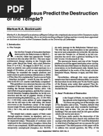 BOCKMUEHL - Why Did Jesus Predict The Destruction of The Temple