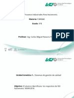 Unidad 1.-Introduccion A Normas Del Sistema Automotriz VDA 6.1 y ISO 16949