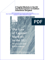 Ebook The Law of Capital Markets in The Eu Disclosure and Enforcement 1St Edition Konstantinos Sergakis Online PDF All Chapter