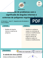 Resolução de Problemas Com o Significado de Ângulos Internos e Externos de Polígonos Regulares - Parte 1