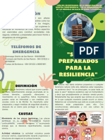 Brochure Diptico Plantas Ilustrado Organico Verde Azul