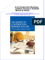 Ebook The Secrets To Construction Business Success 1St Edition Thomas C Schleifer Mounir El Asmar Online PDF All Chapter