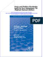 Full Ebook of Culture Ideology and Politics Routledge Revivals Essays For Eric Hobsbawm 1St Edition Raphael Samuel Editor Online PDF All Chapter