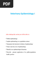 Veterinary Epidemiology I