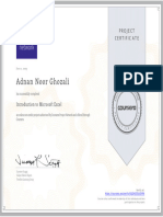 Introduction To Microsoft Excel Certificate