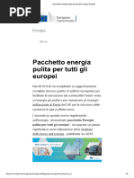 Pacchetto Energia Pulita Per Tutti Gli Europei - Energia