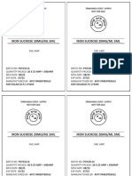 Iron Sucrose Shippar Label