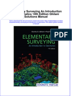 Full Elementary Surveying An Introduction To Geomatics 14Th Edition Ghilani Solutions Manual Online PDF All Chapter