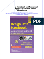 Full Ebook of Design Data Handbook For Mechanical Engineering in Si and Metric Units K Mahadevan Online PDF All Chapter