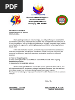 Request Letter For Barangay Fiesta 2024