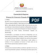 ProSAVANA Comunicado