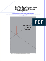 Words For War New Poems From Ukraine 1St Edition Oksana Maksymchuk Online Ebook Texxtbook Full Chapter PDF