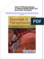 Full Essentials of Pathophysiology Concepts of Altered Health States 3Rd Edition Porth Test Bank Online PDF All Chapter