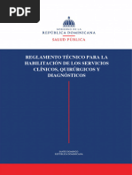 Reglamento Técnico para La Habilitación de Los Servicios de Clínicos, Quirúrgicos y Diagnósticos 2024