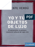 Yo y Tu Objetos de Lujo - Vicente Verdu