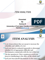 Item Analysis Acm211