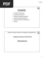 Sensors and Transducers Unit 1 - Measurement of Displacement Using Potentiometer