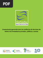 Lineamientos Generales para Las Auditorías de Servicios de Salud A Los Prestadores Privados Públicos y Mixtos)