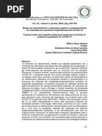 2023 Modos de Enfrentamento e Respostas Cognitivo-Comportamentais de Ansiedade em Pacientes Hospitalizados Pela COVID 19