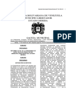 Reforma Total de La Ordenanza de Espectáculos Públicos Del Municipio Libertador Del Estado Mérida. Gaceta Municipal Extraordinaria #22 (17-10-2007)