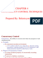 CH - 4 Concurrency Control Techniques